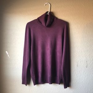 New Women’s Sweater Calvin Klein Purple Long Sleeve Turtleneck Sweater Women’s L